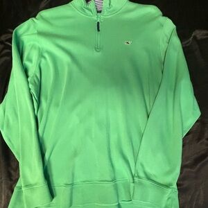 Vineyard Vines Men's Vibrant Green Zip-Up Sweater